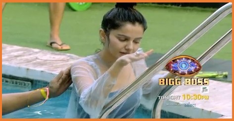 Bigg Boss 14: अपकमिंग एपिसोड जिसमें रुबीना दिलैक को स्विमिंग पूल में गिरते हुए दिखती हैं Rubina Dilaik