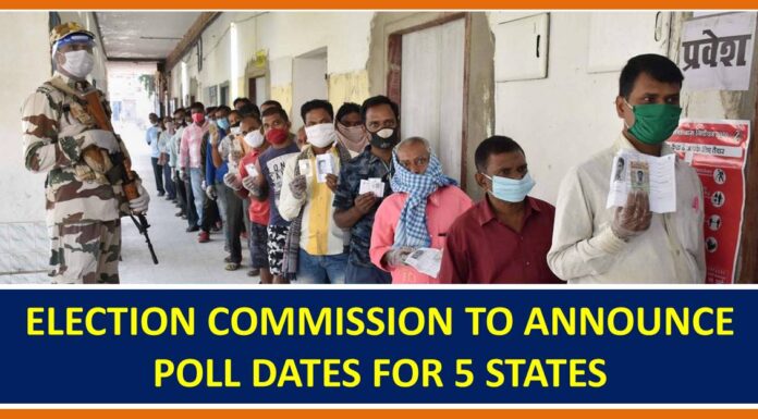 ELECTION COMMISSION TO ANNOUNCE POLL DATES FOR 5 STATES Election