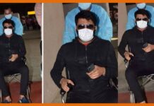 COMEDIAN KAPIL SHARMA SPOTTED IN WHEELCHAIR AT MUMBAI AIRPORT Kapil Sharma