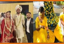 भारतीय गेंदबाज जयदेव उनादकट अपनी मंगेतर रिनी के साथ शादी के बंधन में बंधे jaydev unadkat