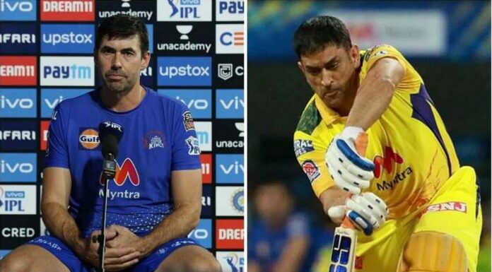 चेन्नई के कप्तान महेंद्र सिंह धोनी से कोच स्टीफन फ्लेमिंग ने की बात, कोरोना पॉजिटिव हुए माता-पिता पर दी बड़ी अपडेट stephen-fleming-talk-with-ms-dhoni