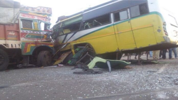 bus truck collision