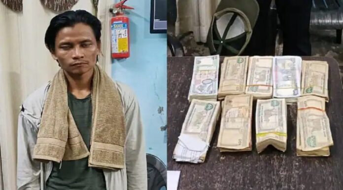 भारत-नेपाल बॉर्डर पर 5 लाख के नेपाली नोट और 50 कुवैती दीनार के साथ पकड़ा गया युवक ! smuggler of frod notes