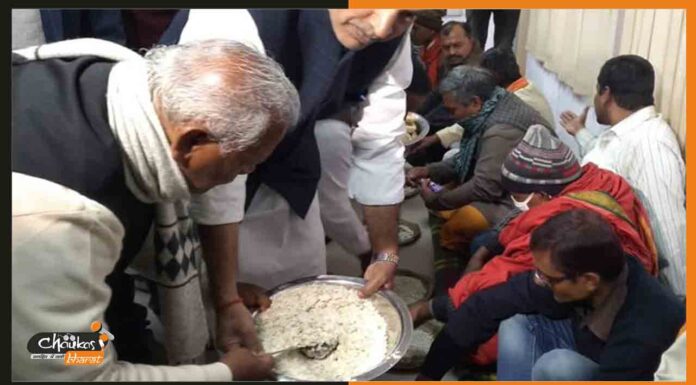 जीतन राम मांझी के ब्राह्मण भोज में हंगामा हो गया! थाली में गिरे लोग jitan-ram-manjhi