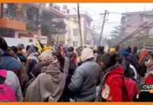 पंचायती राज मंत्री सम्राट चौधरी के घर बैनर, लाठी, पेट्रोल, डीजल, टायर के साथ मचा बवाल