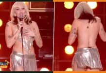 Miley Cyrus:टॉप खुल जाने के बावजूद स्टेज पर गाती रहीं सिंगर, वायरल हुआ वीडियो miley-cyrus