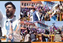 सड़क बना रण क्षेत्र, बिहार बचाओ मार्च में लाठीचार्ज chirag-paswan