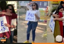 सड़क पर फ्री में जादू की झप्पी दे रही हैं ये एक्ट्रेस richa-chadda