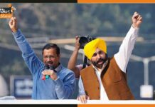 पंजाब में झाड़ू का जादू चलने के बाद भगवंत मान और अरविन्द केजरीवाल पहुंचे स्वर्ण मंदिर Punjab-Road-Show