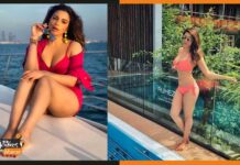 शादी के बाद बिकिनी में शमा सिकंदर, धूप भी भर रहा है ठंडक shama-sikander