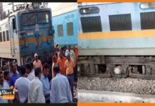 मुजफ्फरपुर जंक्शन पर बेपटरी हो गया जननायक एक्सप्रेस का इंजन mujaffarpur-train-accident