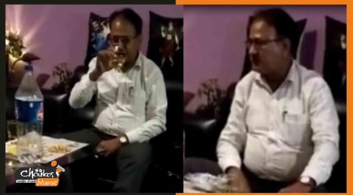 बिहार: शराब पीते कार्यपालक अभियंता का वीडियो वायरल bihar-engineer