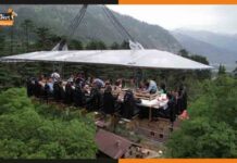 Flydining Restaurant: बर्फ से ढकी वादियों का लीजिये मज़ा इस उड़ने वाले रेस्टोरेंट के साथ Flydining Restaurant