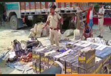 मुजफ्फरपुर पुलिस ने मारी बाजी, छापे में ट्रक से एक करोड़ की शराब जब्त Mujaffarpur