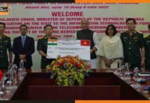 वियतनाम दौरे पर रक्षा मंत्री, ट्रेनिंग स्कूल के लिए सौपें इतने लाख रुपये rajnath-singh